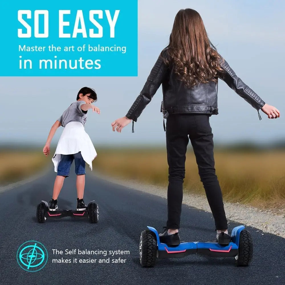 Generic 8" Inch Smart Self Balance Scooter w/ Bluetooth (Hoverboard) 50 inch x 15 cm Skateboard (Multicolour, Pack of 1) Toyz N Tingz