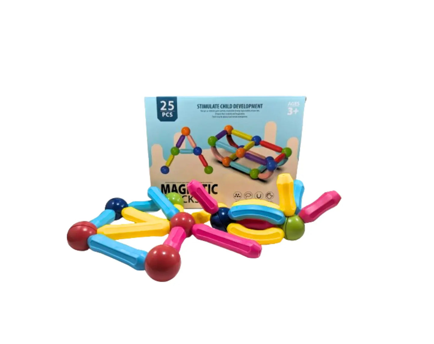 Intelligent Magnetic Sticks Construction Set with 25 pieces Toyz N Tingz