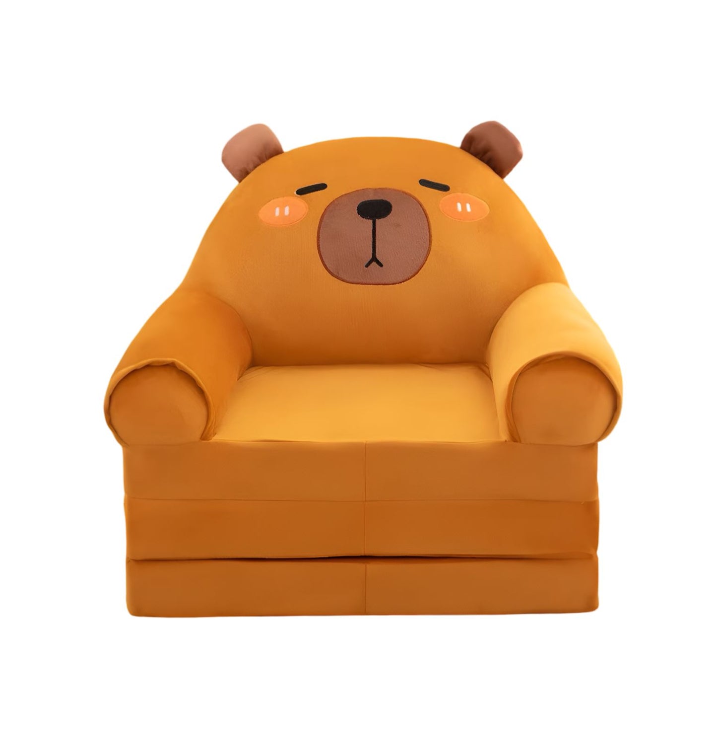 Kids Foldable Bear – Soft Plush Toddler Couch / Convertible Play Sofa
