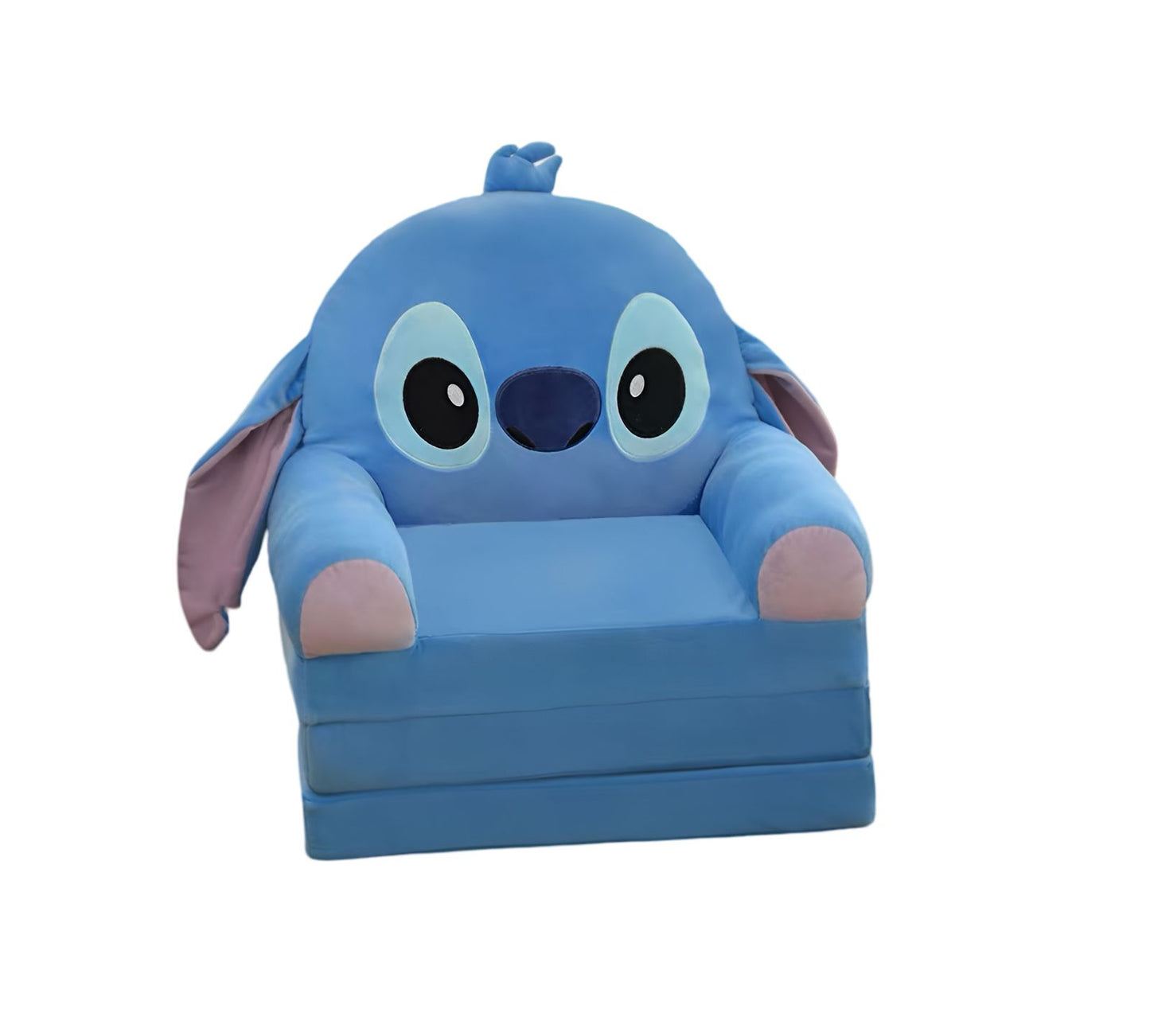 Kids Foldable Stich Sofa – Soft Plush Toddler Couch / Convertible Play Sofa