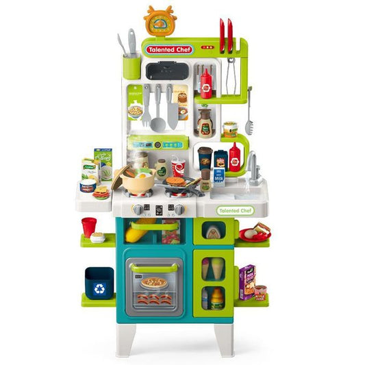 Kids’ 104-Piece Educational Kitchen Playset – Lights, Sounds & Water Sink