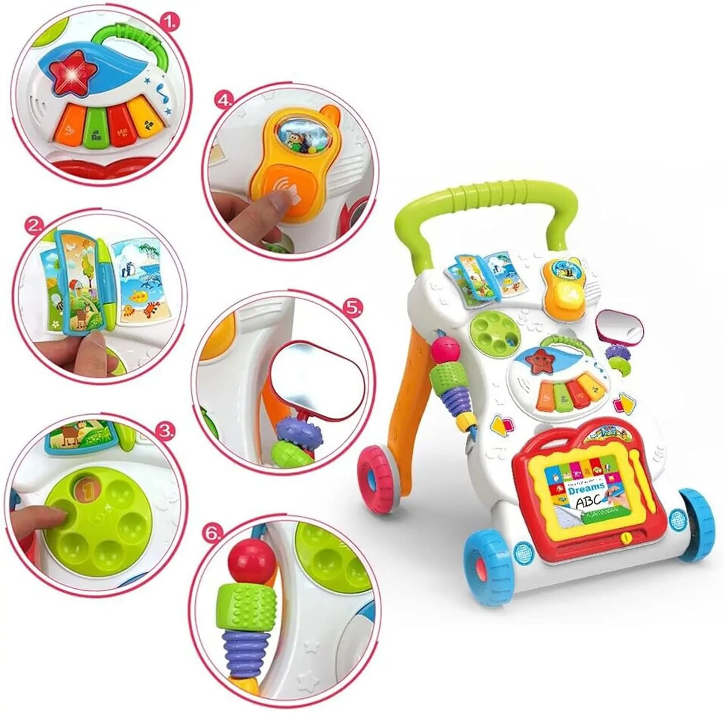 Baby Walker First Steps 2in1 Activity Musical Toys Car Toyz N Tingz