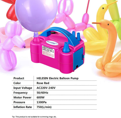 Electric Balloon Pump, 600W Balloon Inflator with 7 Accessories
