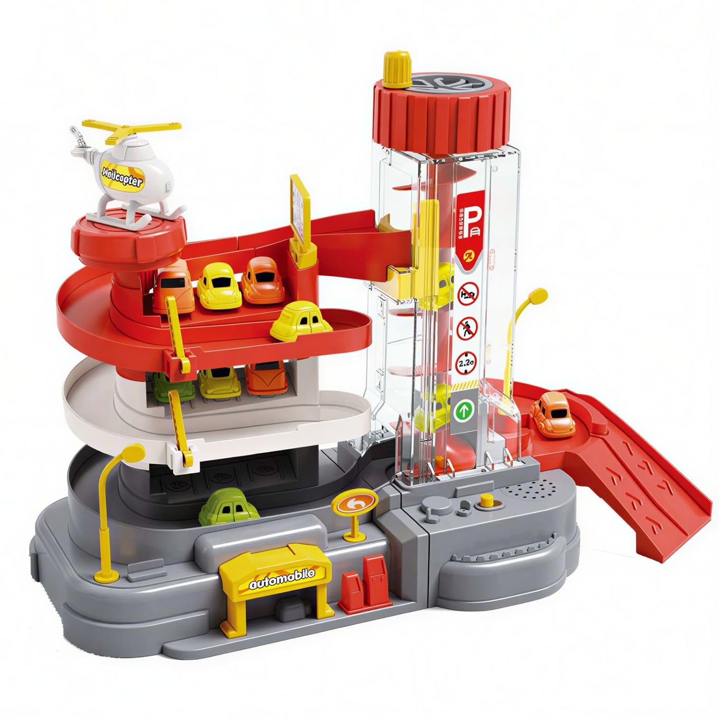 Educational Parking Tower & Dinosaur Track Puzzle Toy for Kids