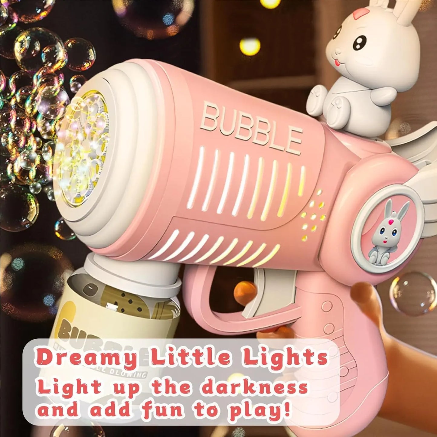 LED Bubble Gun Set with Bubble Solution – Automatic Bubble Machine for Kids (3–8 Years) Toyz N Tingz