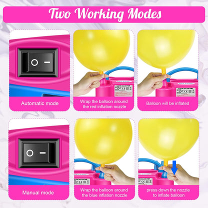 Electric Balloon Pump, 600W Balloon Inflator with 7 Accessories