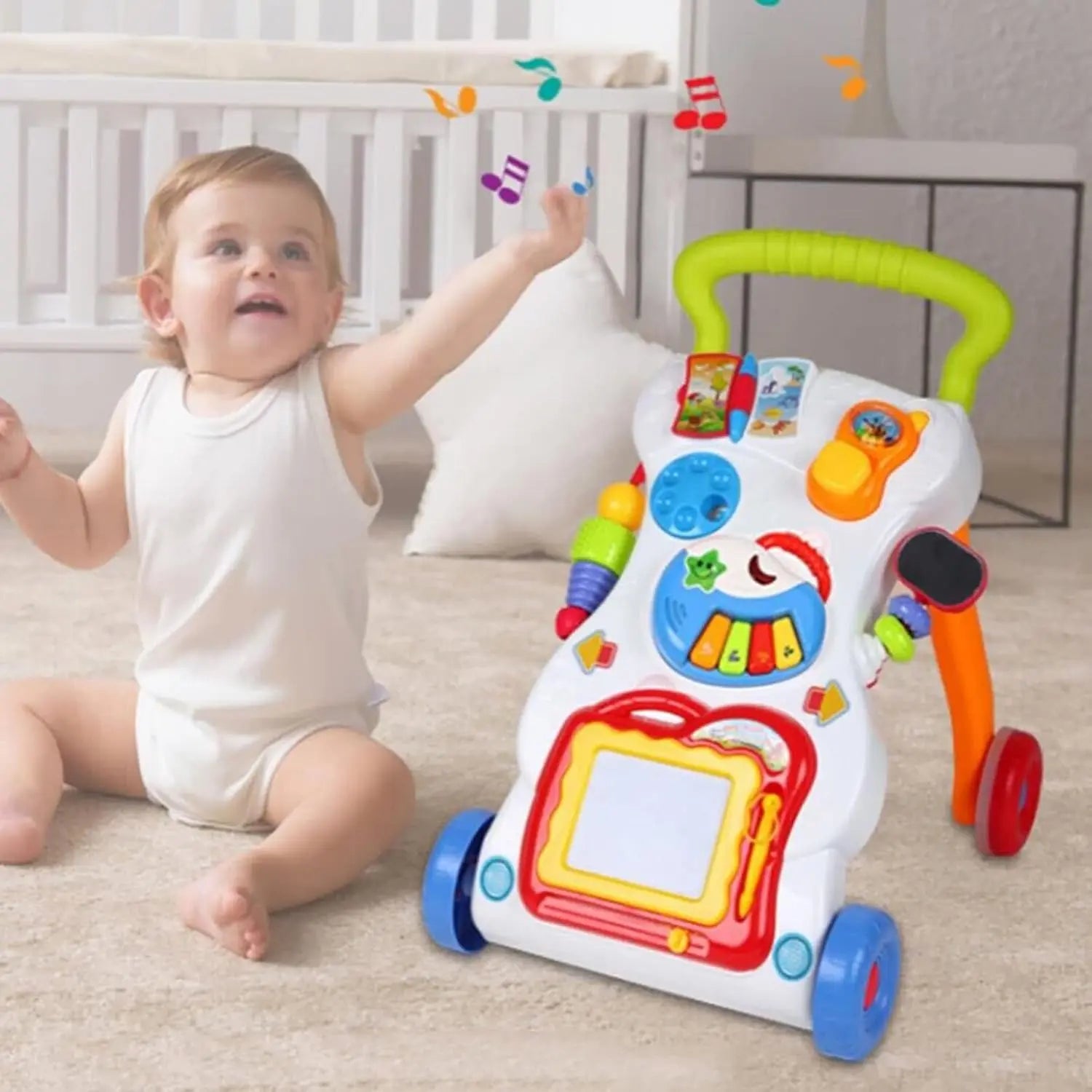 Baby Walker First Steps 2in1 Activity Musical Toys Car Toyz N Tingz