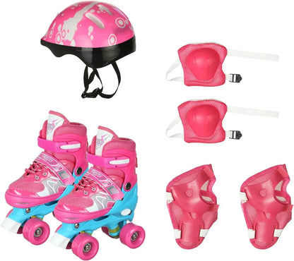 Roller Skates Set with Helmet for Children - Pink Toyz N Tingz