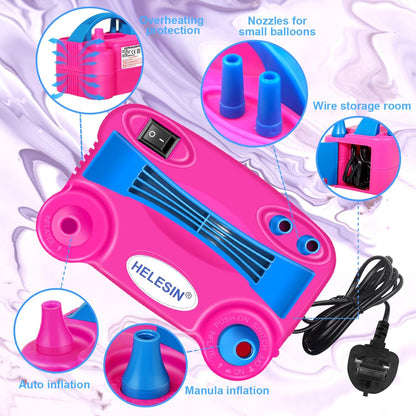 Electric Balloon Pump, 600W Balloon Inflator with 7 Accessories