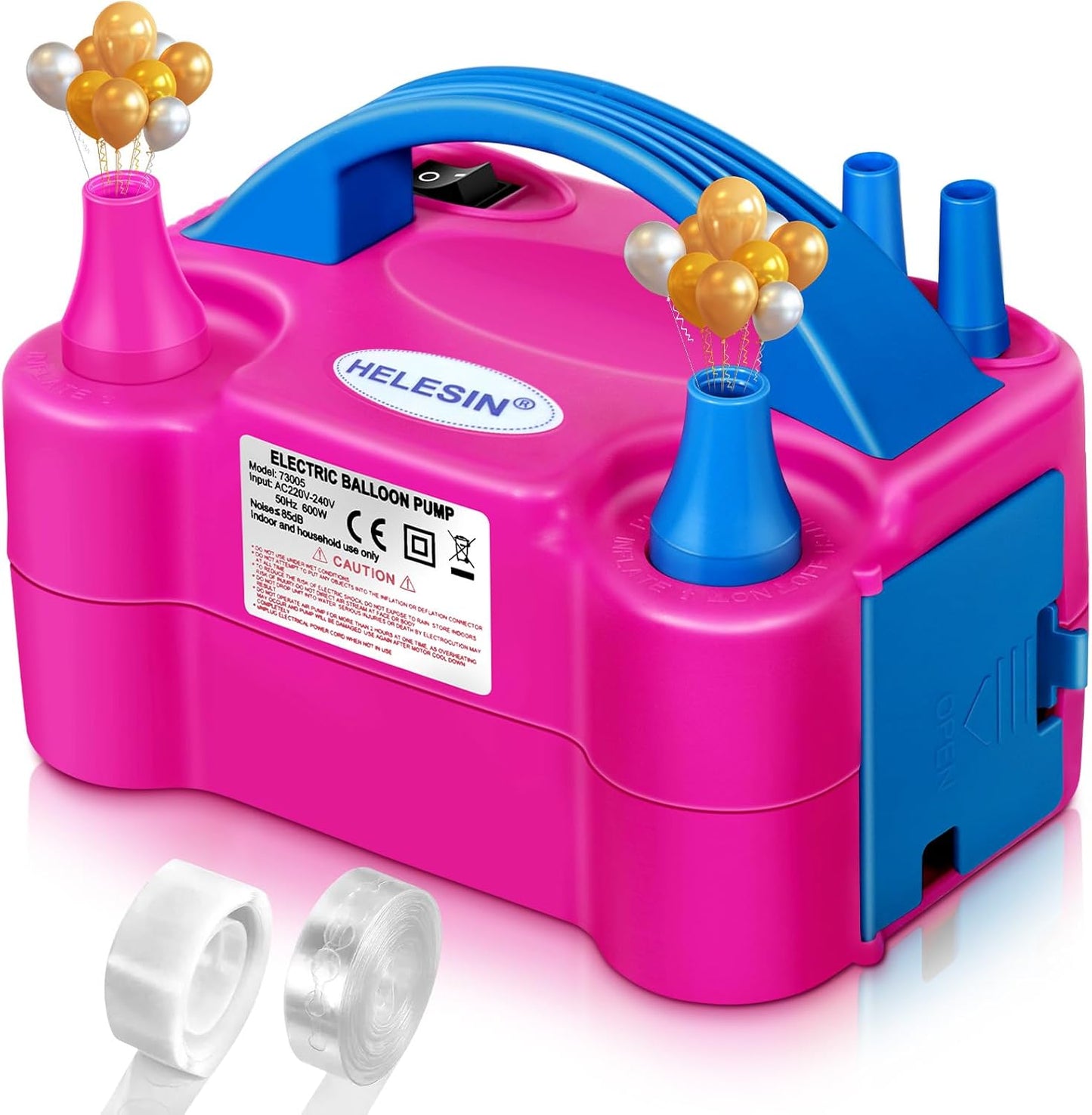 Electric Balloon Pump, 600W Balloon Inflator with 7 Accessories