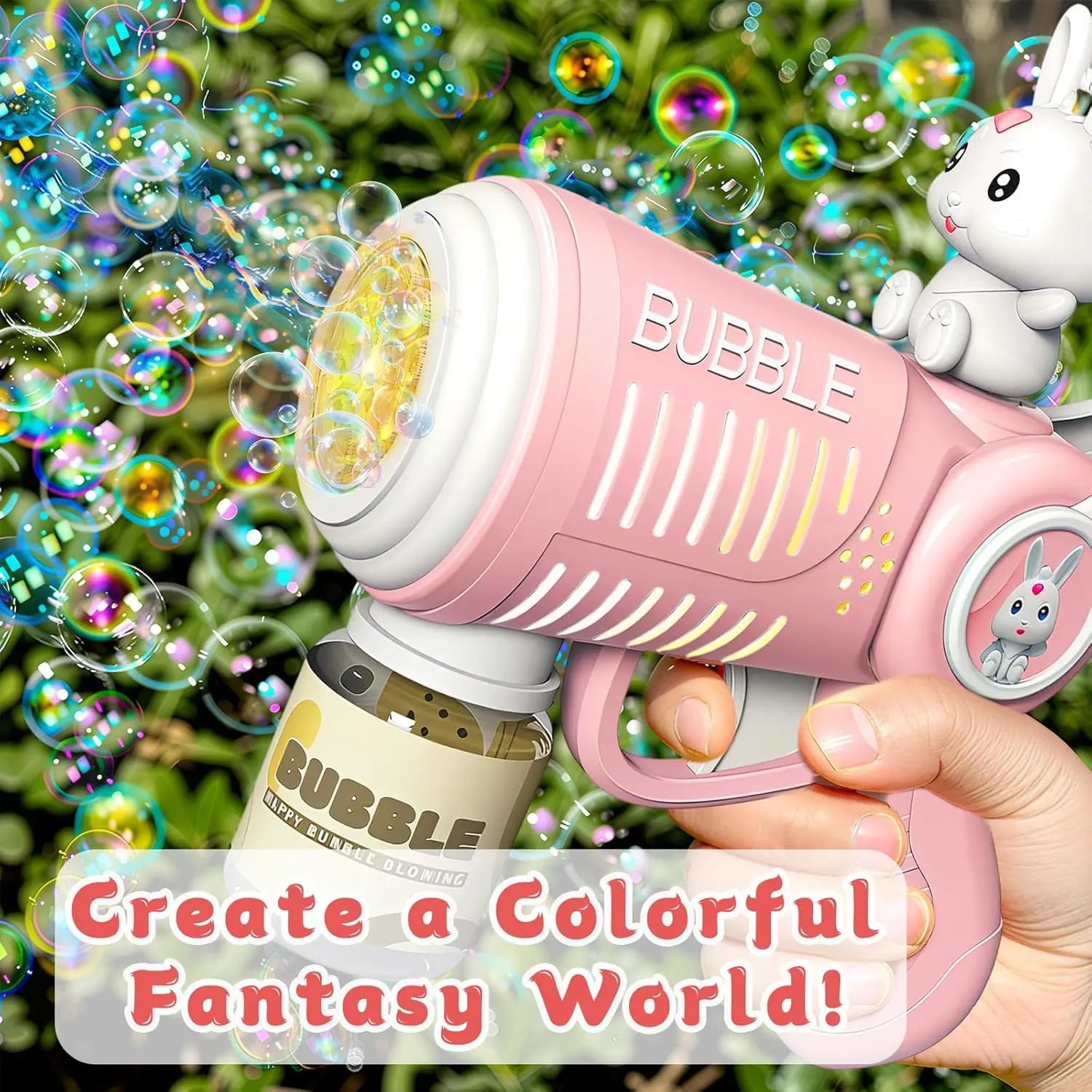 LED Bubble Gun Set with Bubble Solution – Automatic Bubble Machine for Kids (3–8 Years) Toyz N Tingz