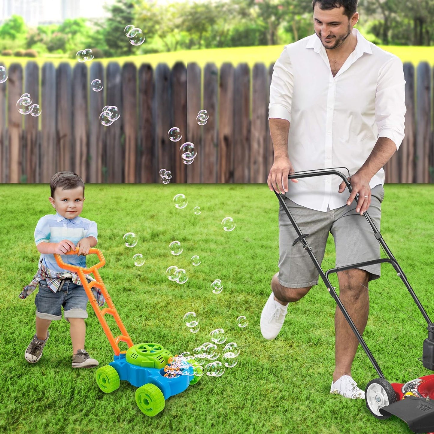 ArtCreativity Bubble Lawn Mower – Bubble Blowing Push Toy for Toddlers (Ages 1–5)