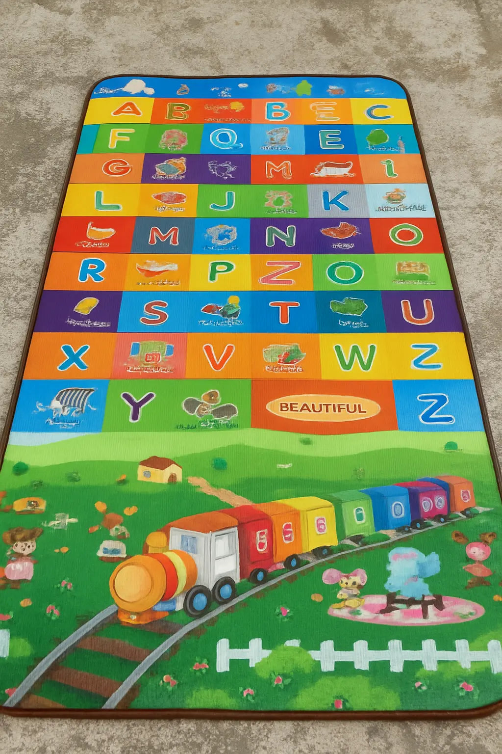 Alphabet &amp; Train Educational Play Mat Toyz N Tingz