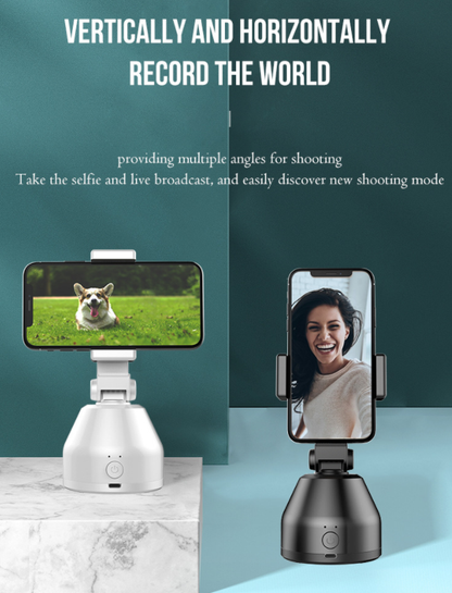 Smart 360° Rotation Gimbal with Auto Face & Object Tracking – Portable Selfie & Vlog Phone Holder