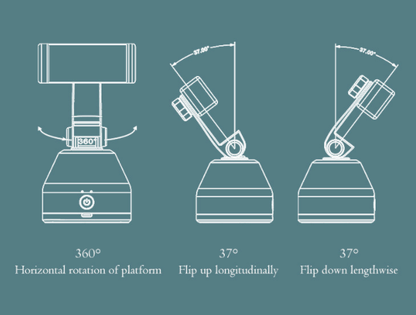 Smart 360° Rotation Gimbal with Auto Face & Object Tracking – Portable Selfie & Vlog Phone Holder