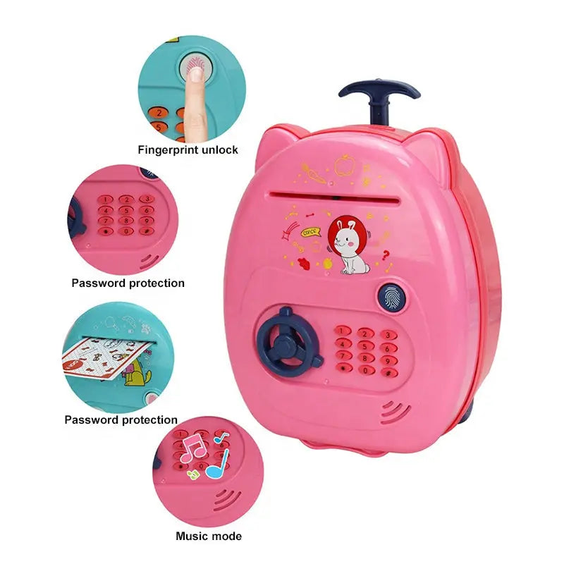 Kids Plastic Money Saving Box Toy Electronic Fingerprint Toyz N Tingz
