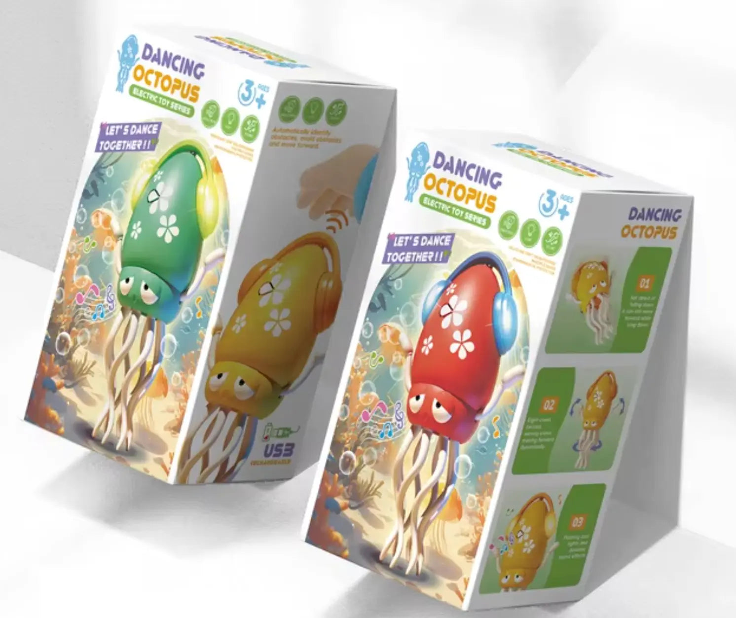 Baby Toy with LED Lights and Music, Magic Electric Dancing Octopus Toy Toyz N Tingz