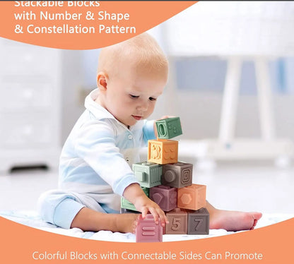 Baby 3-in-1 Montessori Set – Soft Teethers, Stacking Blocks & Sensory Balls Toyz N Tingz