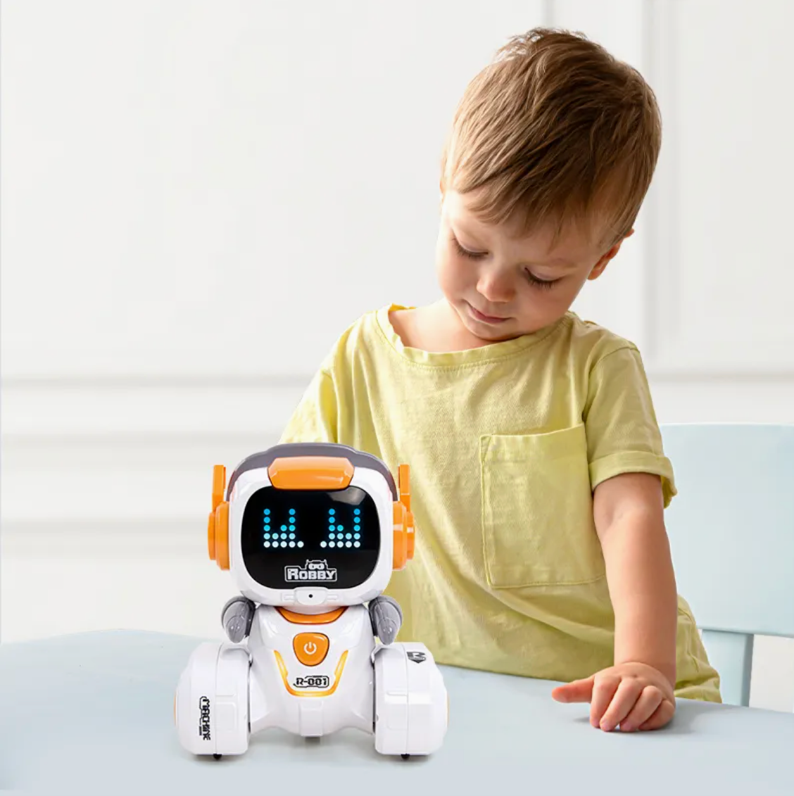 Kids’ Mini Touch-Sensing RC Robot Car – Light, Sound & Music