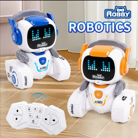 Kids’ Mini Touch-Sensing RC Robot Car – Light, Sound & Music