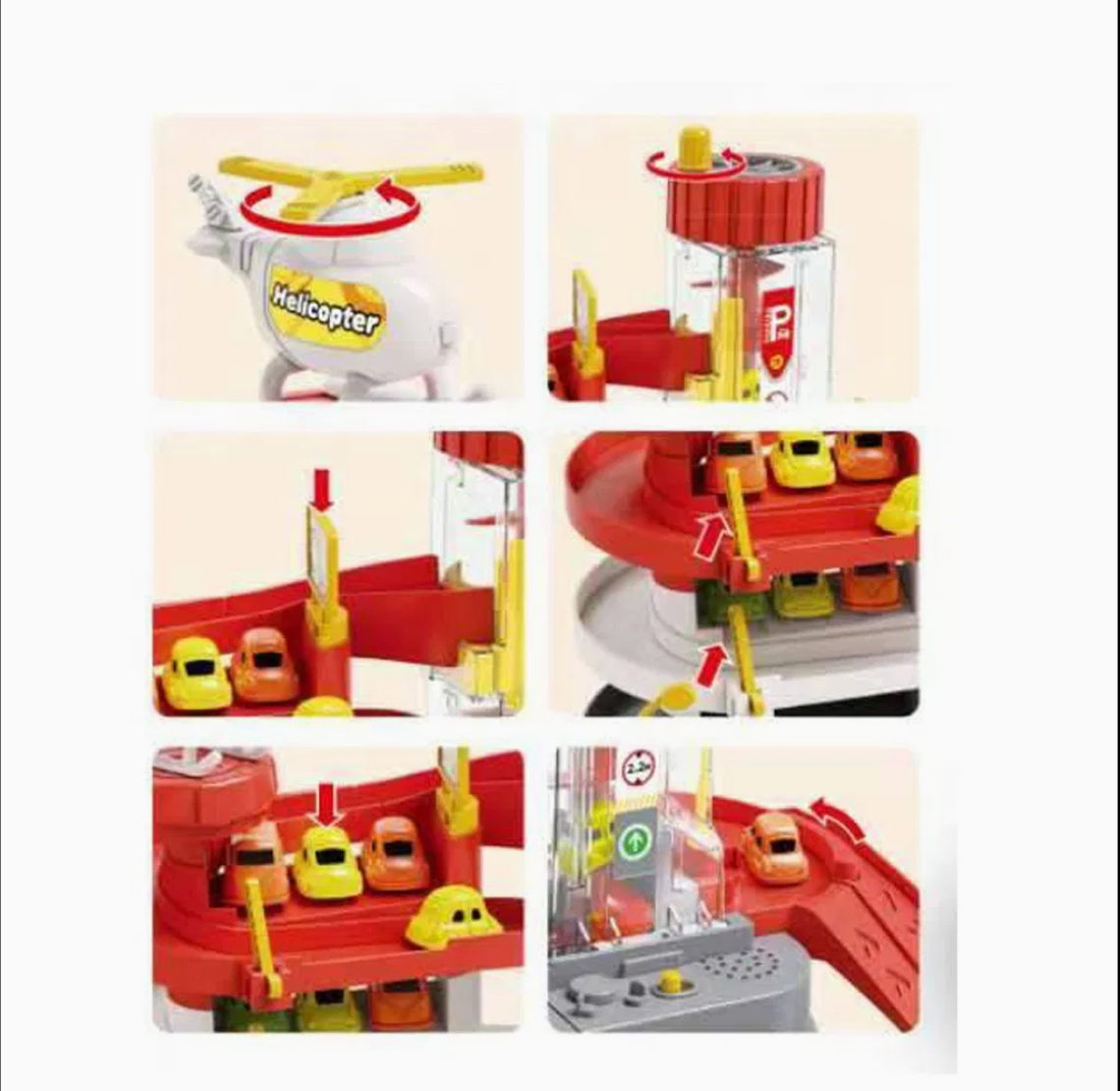 Educational Parking Tower & Dinosaur Track Puzzle Toy for Kids