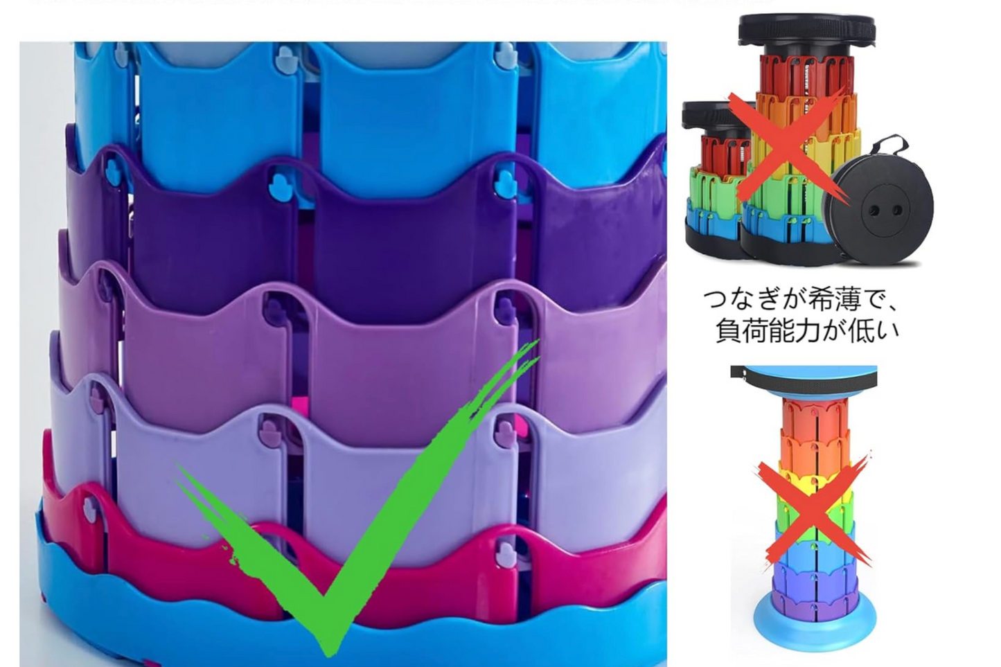 Portable Folding Stool  Telescopic Design for Easy Travel, Max Load 150kg