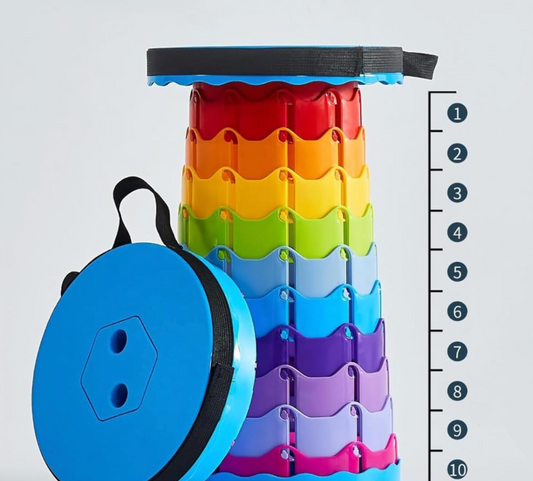 Portable Folding Stool  Telescopic Design for Easy Travel, Max Load 150kg