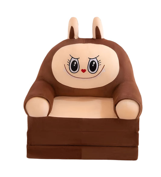 Kids Foldable  Labubu Sofa – Soft Plush Toddler Couch / Convertible Play Sofa