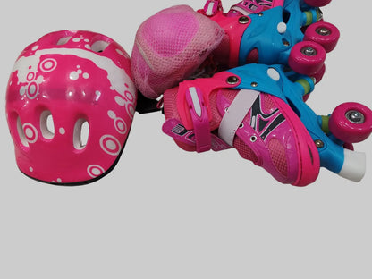 Roller Skates Set with Helmet for Children - Pink Toyz N Tingz